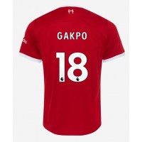 Liverpool Cody Gakpo #18 Domáci futbalový dres 2023-24 Krátky Rukáv